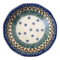 A picture of a Polish Pottery CA Multangular Bowl (Aztec Paws) | A221-945X as shown at PolishPotteryOutlet.com/products/5-multiangular-bowl-aztec-paws-a221-945x