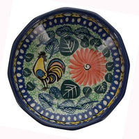 A picture of a Polish Pottery CA Multangular Bowl (Regal Roosters) | A221-U2617 as shown at PolishPotteryOutlet.com/products/5-multiangular-bowl-regal-roosters