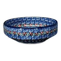 A picture of a Polish Pottery CA Multangular Bowl (Feathered Friends) | A221-U2649 as shown at PolishPotteryOutlet.com/products/5-multiangular-bowl-feathered-friends-a221-u2649