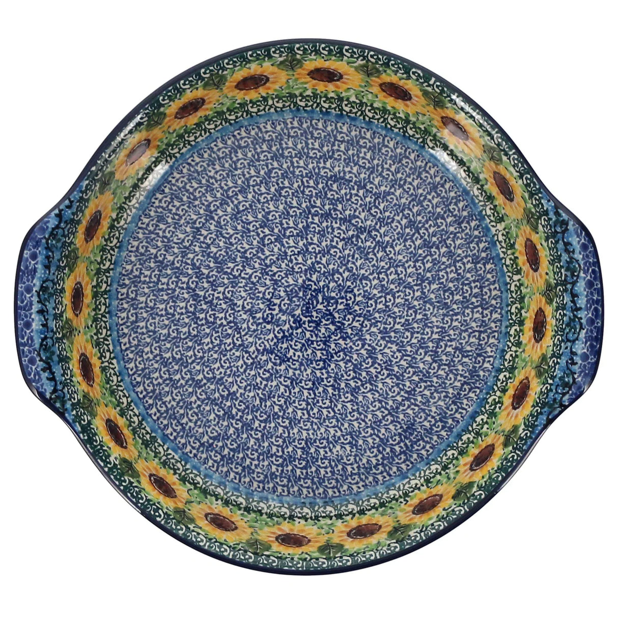 Baker, Round Handles, 10.25" in "Sunflowers" by Ceramika Artystyczna | A417-U4739