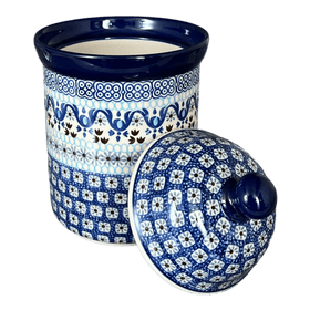 Polish Pottery CA 1 Liter Canister (Blue Ribbon) | A491-1026X Additional Image at PolishPotteryOutlet.com