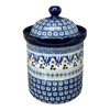 Polish Pottery 1.3 Liter Canister (Blue Ribbon) | A492-1026X at PolishPotteryOutlet.com