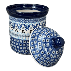 Polish Pottery CA 1.3 Liter Canister (Blue Ribbon) | A492-1026X Additional Image at PolishPotteryOutlet.com