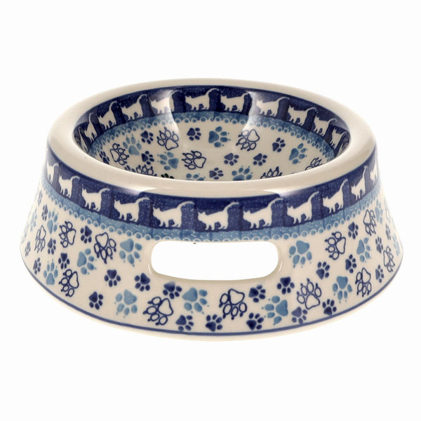 Polished Paws 5 Antique Blue Small Dog Bowl