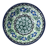 A picture of a Polish Pottery CA 4.75" Bowl (Clematis) | A556-1538X as shown at PolishPotteryOutlet.com/products/4-75-bowl-clematis-a556-1538x
