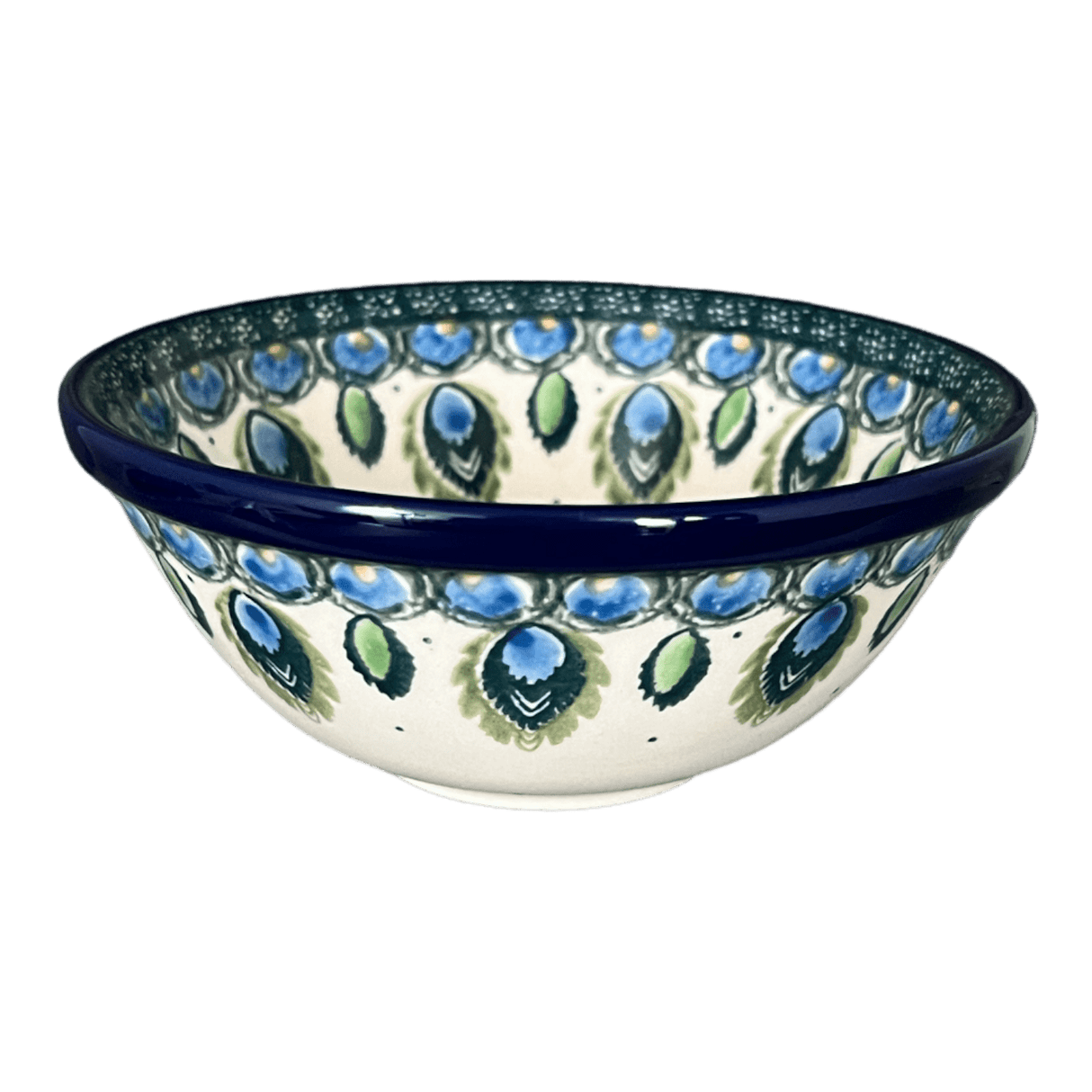 Bowl, Round, 4.75" in "Peacock Plume" by Ceramika Artystyczna | A556-2218X