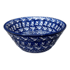 Polish Pottery Ridged 5.5" Bowl (Wavy Blues) | A696-905X at PolishPotteryOutlet.com