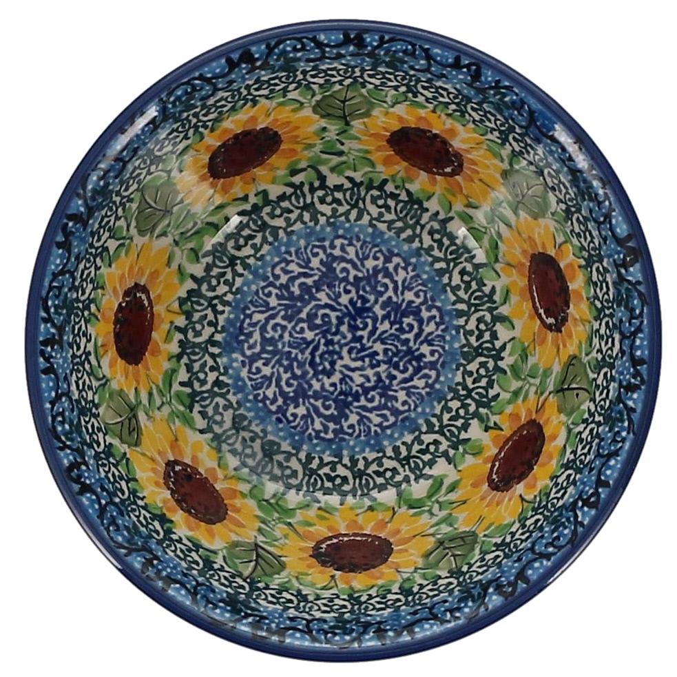 Bowl, Round, Ridged, 5.5" in "Sunflowers" by Ceramika Artystyczna | A696-U4739