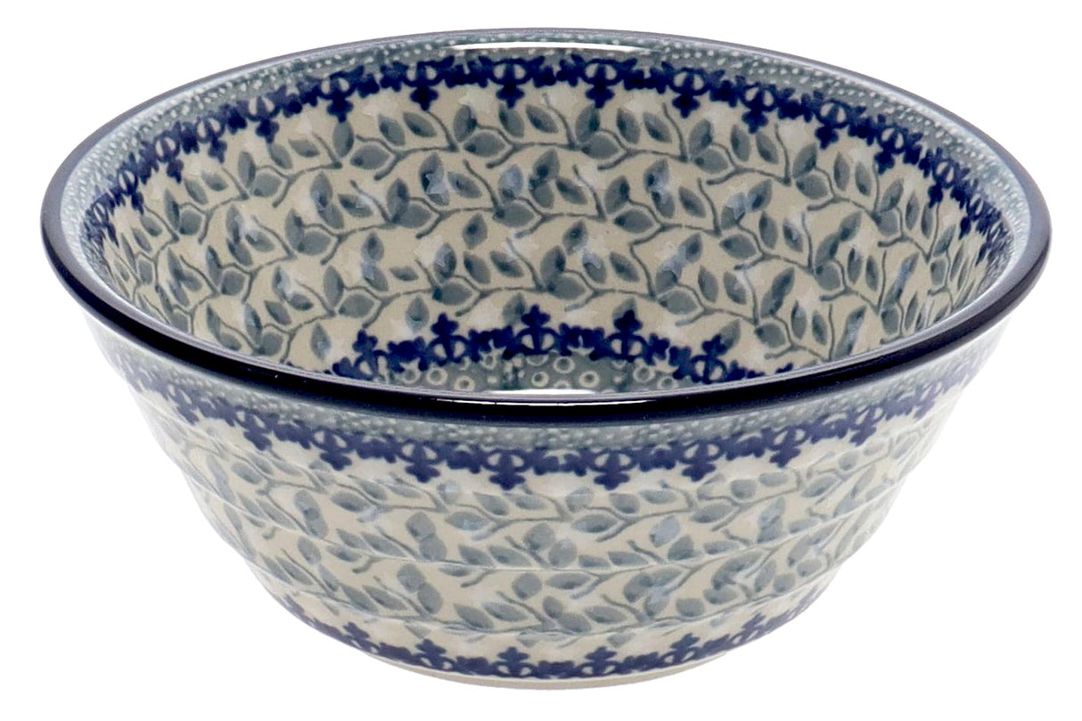 Bowl, Round, Ridged, 5.5" in "Bullfinch on Blue" by Ceramika Artystyczna | A696-U4830