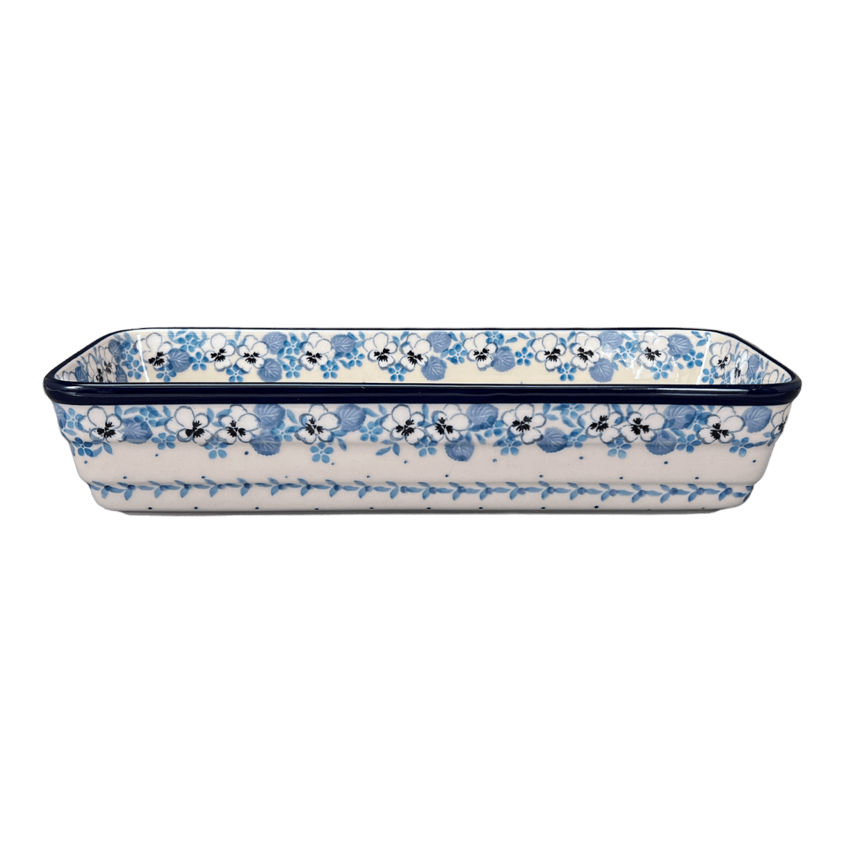 Baker, Bread, Extra Long, 12" x 4.75" in "Pansy Blues" by Ceramika Artystyczna | A784-2346X