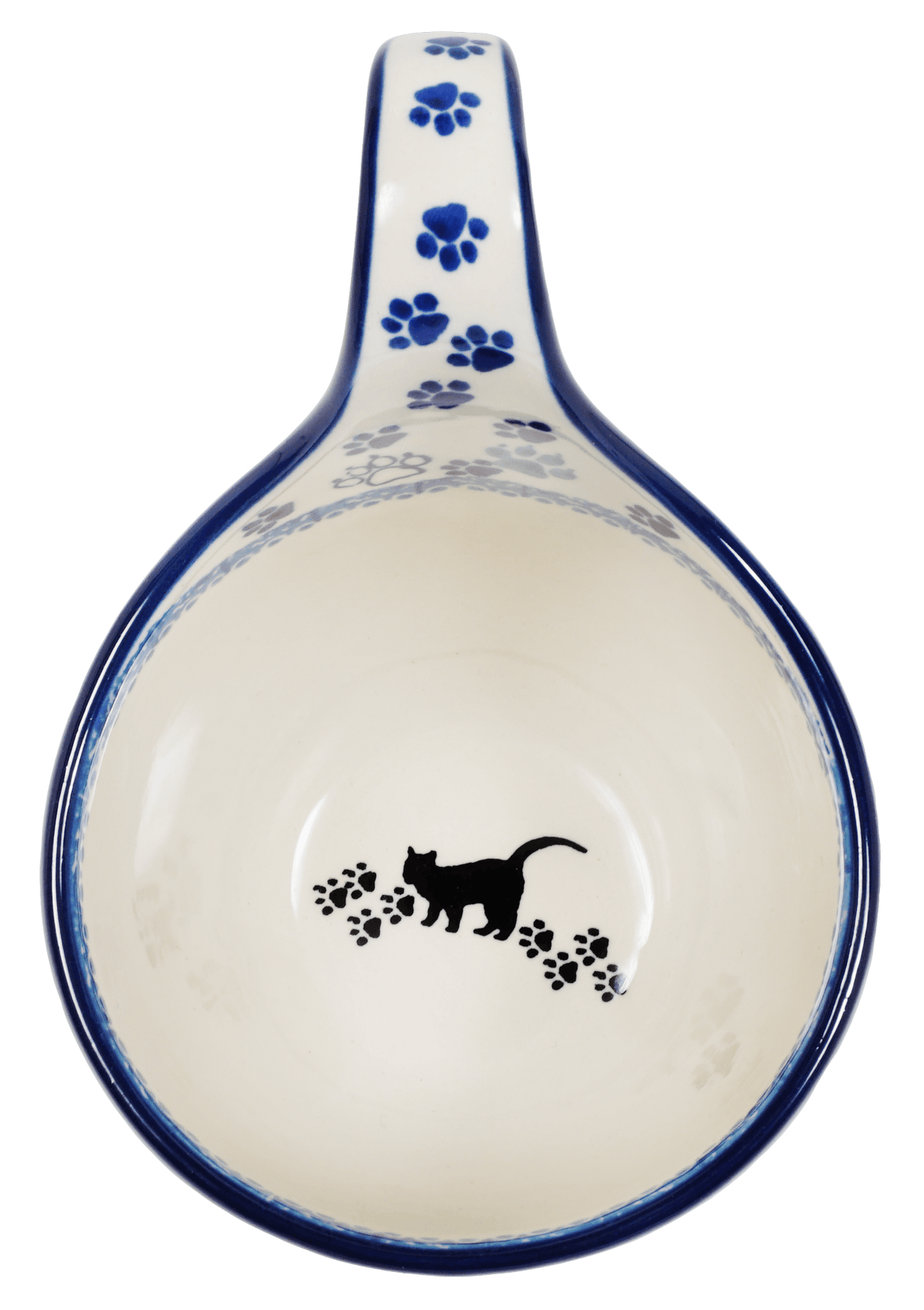 Bowl, Round, Loop Handle, 16 oz in "Cat Tracks" by Ceramika Artystyczna | A845-1771
