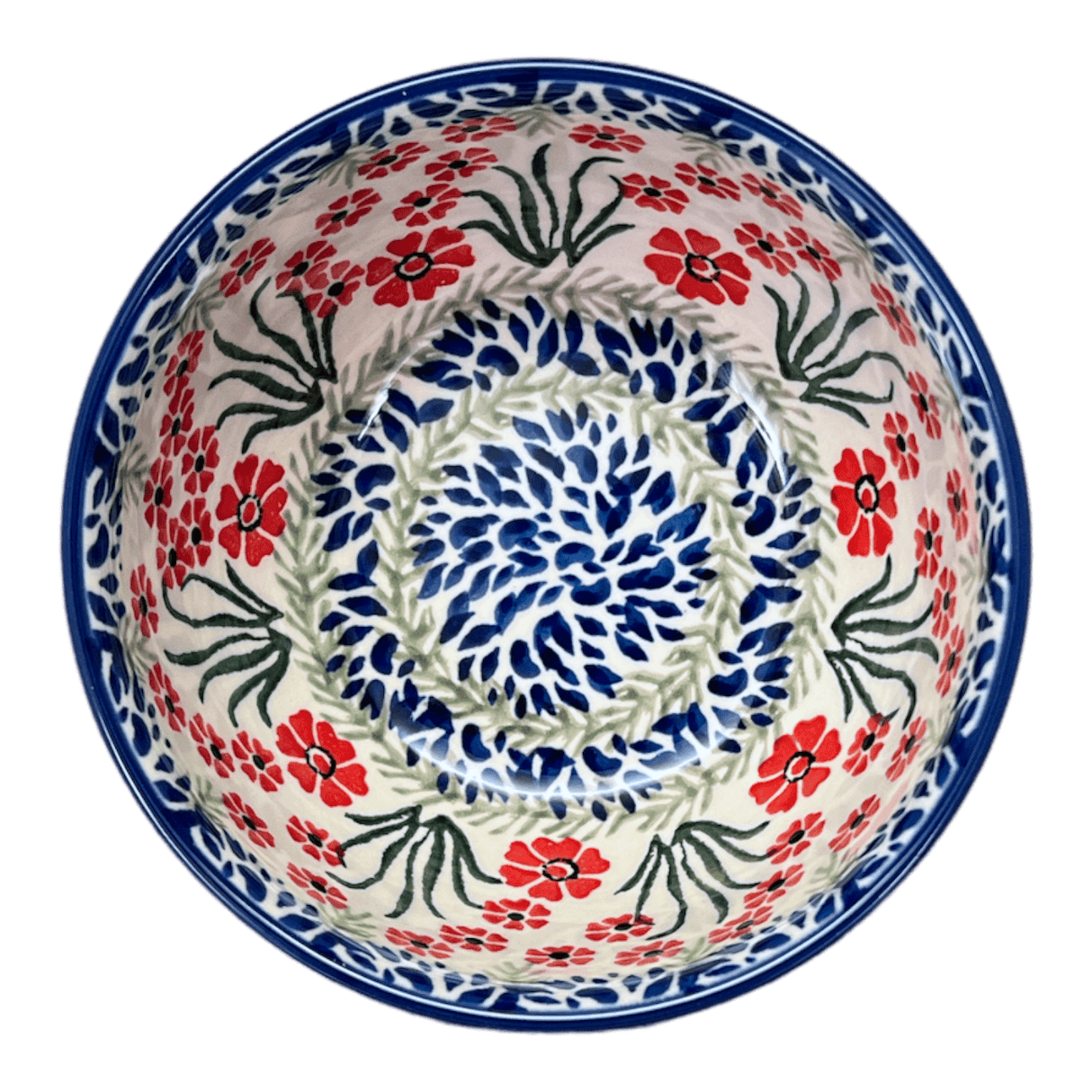 Bowl, Round, Deep, 5.5" in "Red Aster" by Ceramika Artystyczna | A986-1435X