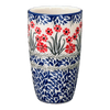 Polish Pottery CA 14 oz. Tumbler (Red Aster) | AC53-1435X at PolishPotteryOutlet.com