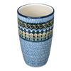 Polish Pottery 14 oz. Tumbler (Aztec Blues) | AC53-U4428 at PolishPotteryOutlet.com