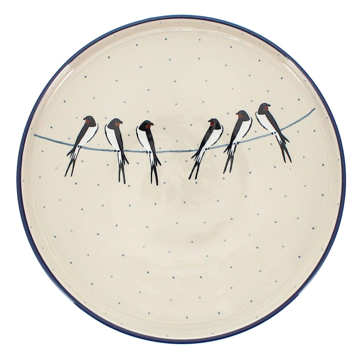 Tray, Round, 10" in "Birds on a Wire" by Ceramika Artystyczna | AE93-U4831