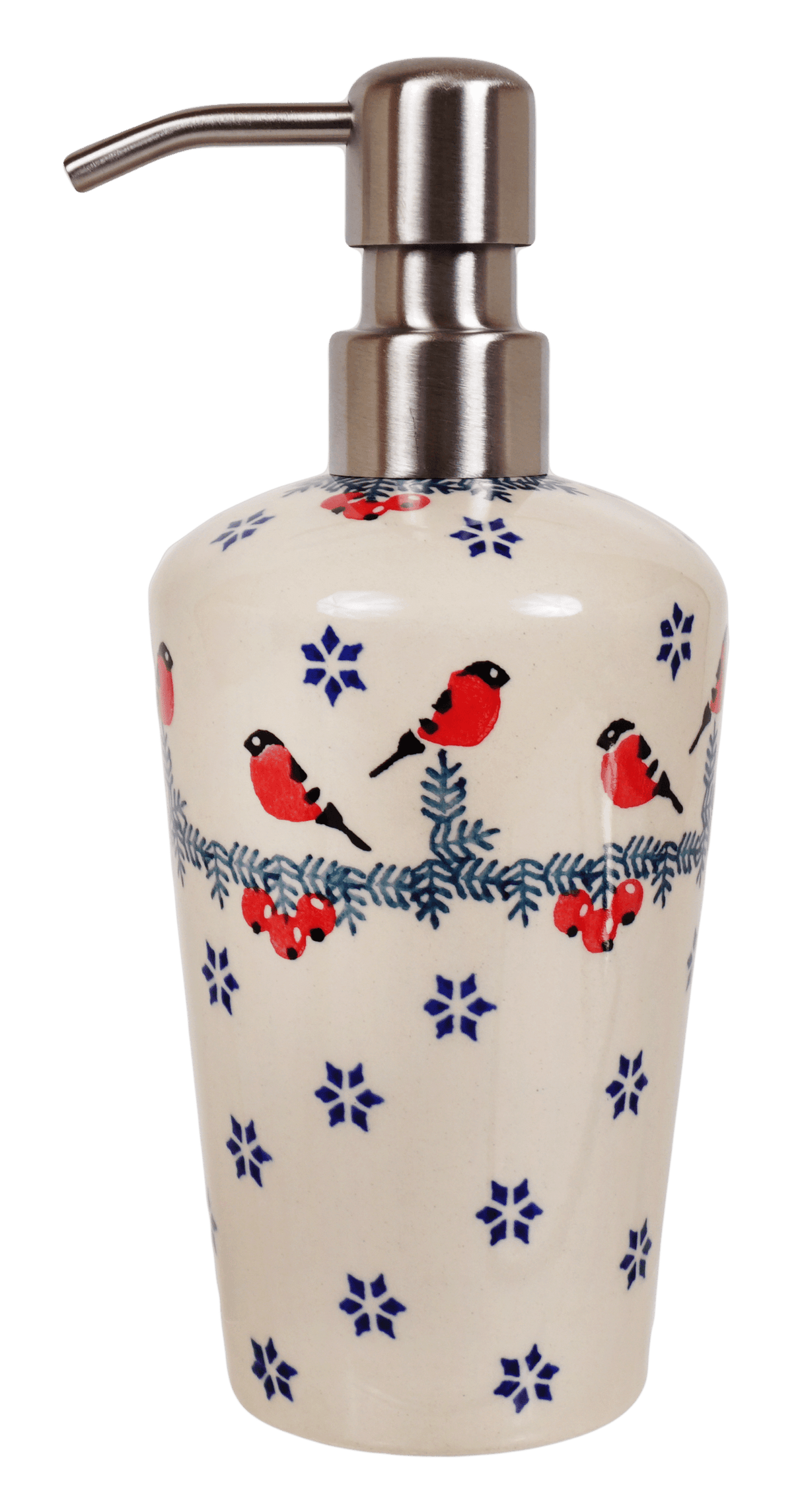 Soap Dispenser, 7" in "Red Bird" by Manufaktura | B009T-GILE