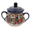 Polish Pottery 3.5" Traditional Sugar Bowl (Poppy Persuasion) | C015S-P265 at PolishPotteryOutlet.com