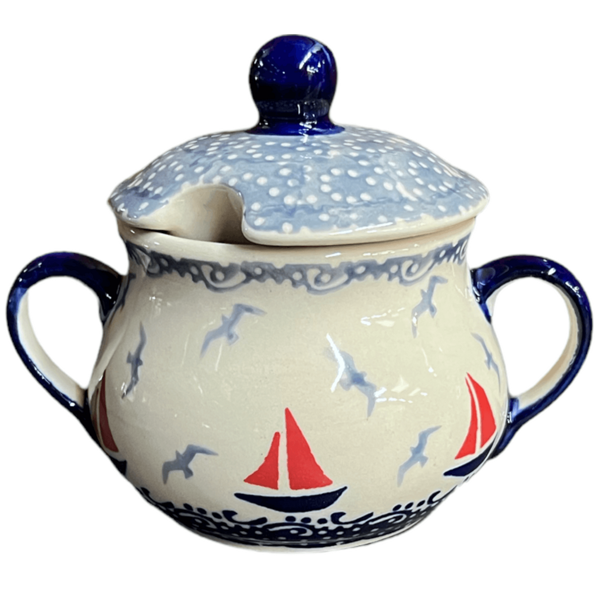 Bowl, Round, Sugar Bowl, 3.5" in "Smooth Seas" by Manufaktura | C015T-DPML