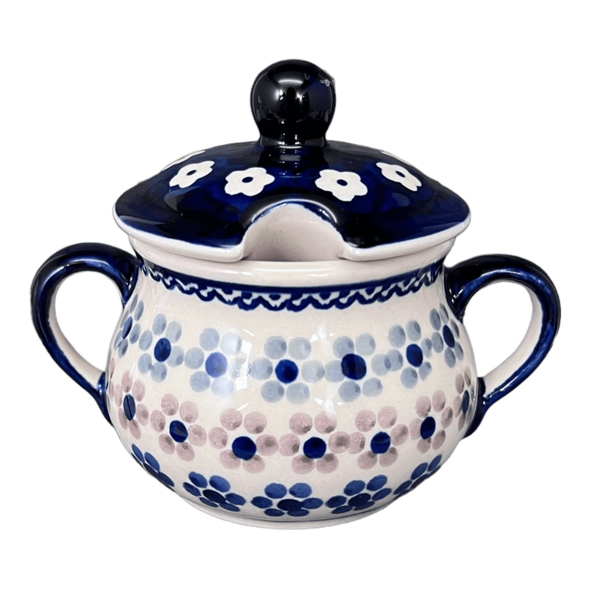 Bowl, Round, Sugar Bowl, 3.5" in "Floral Chain" by Manufaktura | C015T-EO37