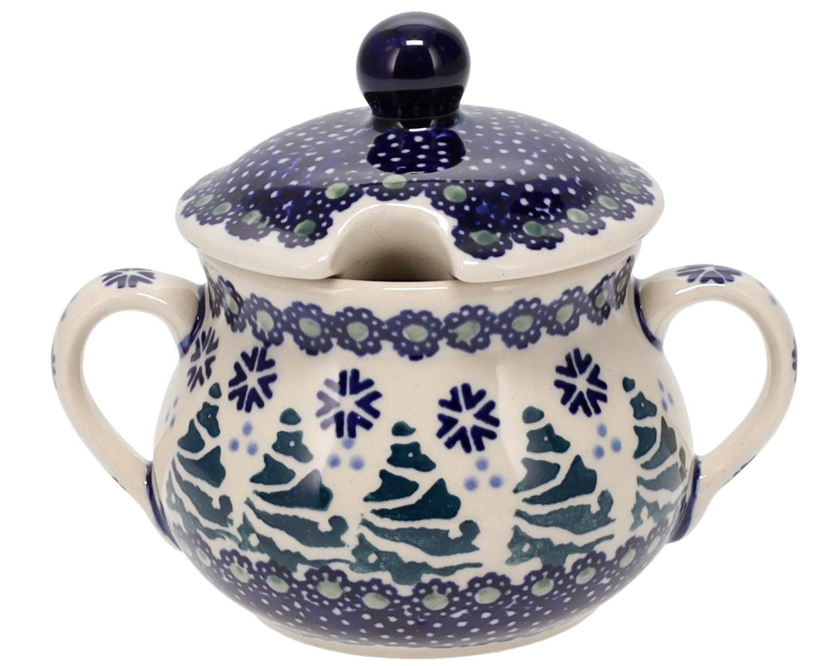 Bowl, Round, Sugar Bowl, 3.5" in "Snowy Pines" by Manufaktura | C015T-U22