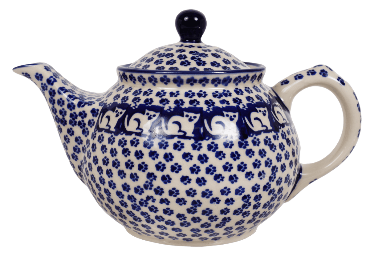 Teapot, 0.7 Liter in "Kitty Cat Path" by Manufaktura | C016T-KOT6