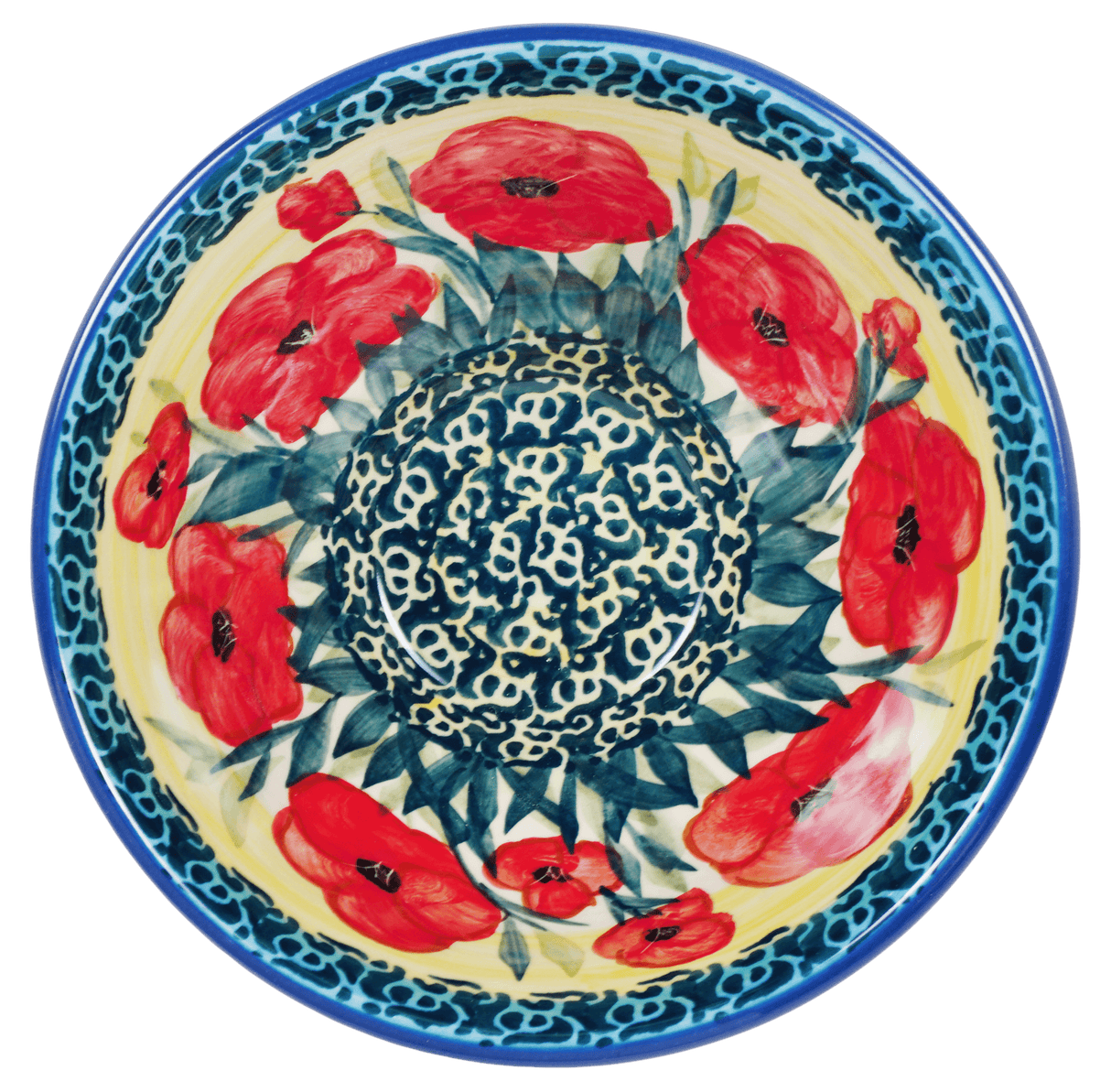 Bowl, Round, Fancy, 5.5" in "Poppies in Bloom" by Manufaktura | C018S-JZ34