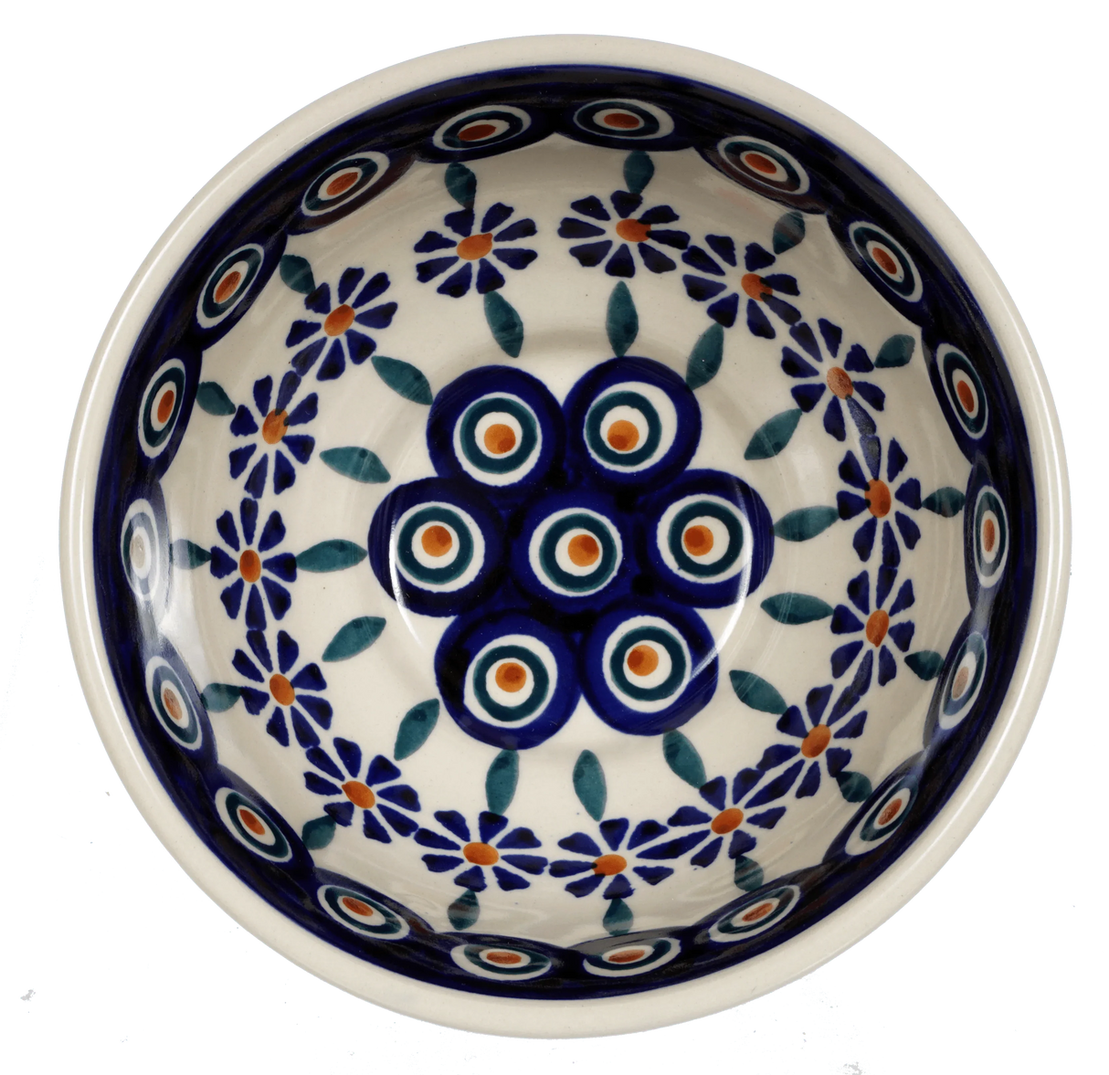 Bowl, Round, Fancy, 5.5" in "Floral Peacock" by Manufaktura | C018T-54KK