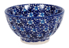 Polish Pottery 5.5" Fancy Bowl (Blue on Blue) | C018T-J109 at PolishPotteryOutlet.com