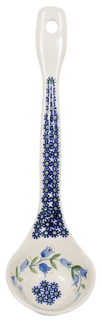A picture of a Polish Pottery Soup Ladle (Lily of the Valley) | C020T-ASD as shown at PolishPotteryOutlet.com/products/soup-ladle-lily-of-the-valley
