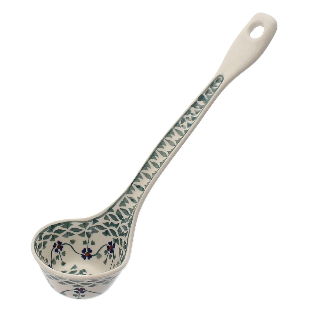 Ladle, Soup, 12" in "Woven Pansies" by Manufaktura | C020T-RV