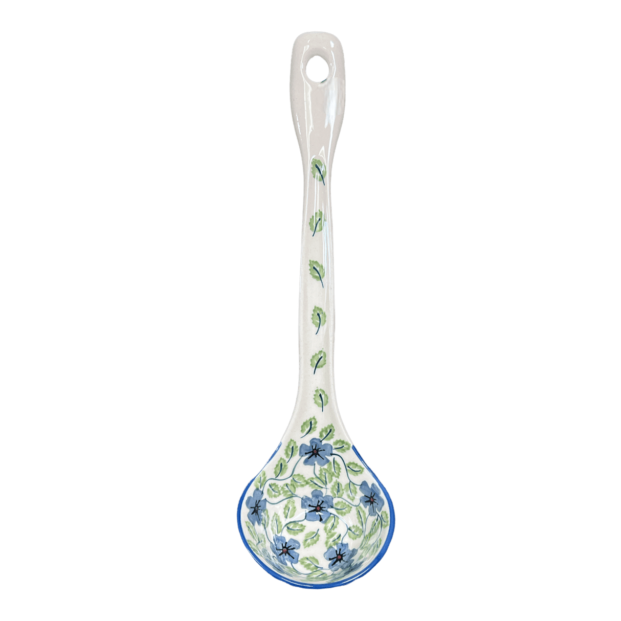 Ladle, Soup, 12" in "Periwinkle Vine" by Manufaktura | C020U-TAB1