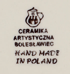 Polish Pottery CA Multangular Bowl (Dusty Anemone) | A221-2221X Additional Image at PolishPotteryOutlet.com
