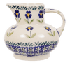 Polish Pottery Big Belly Creamer (Forget Me Not) | D008T-ASS at PolishPotteryOutlet.com