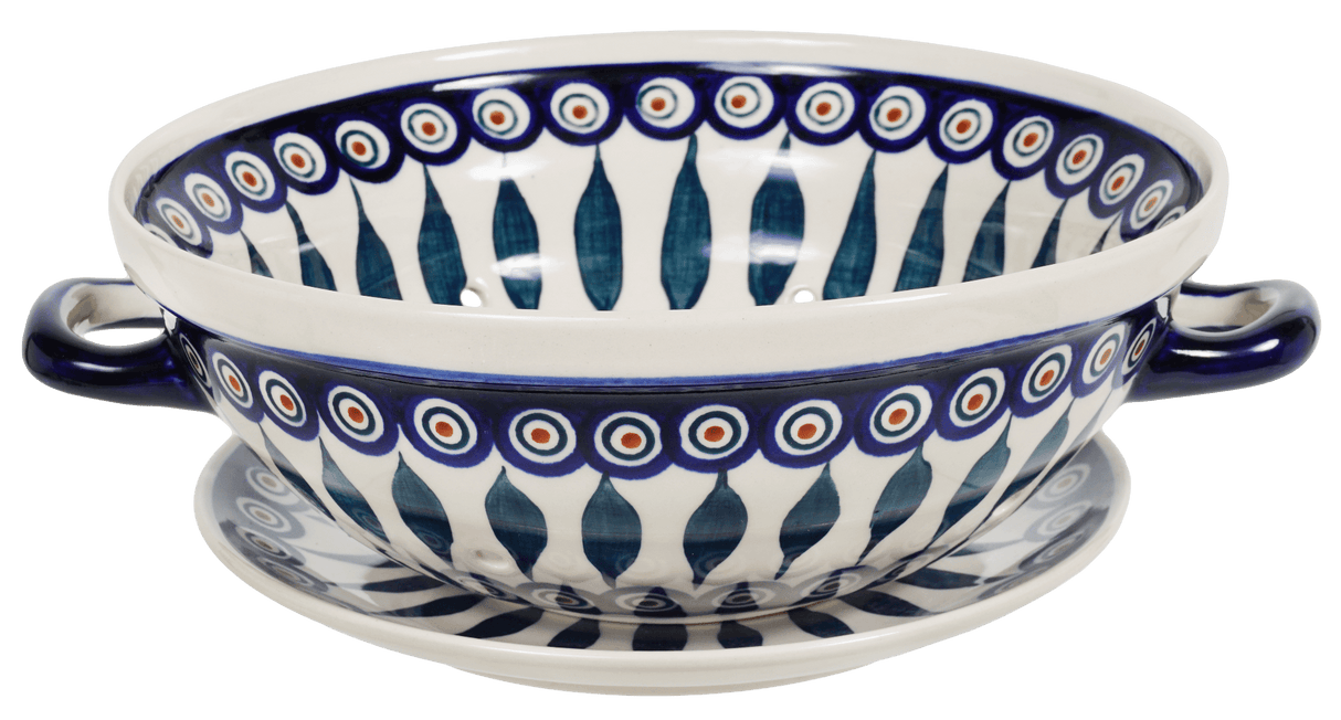Bowl, Round, Berry Bowl, 9.75" in "Peacock" by Manufaktura | D038T-54