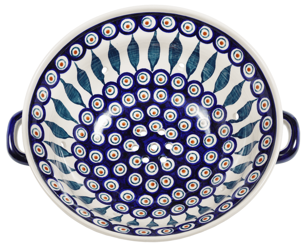 Bowl, Round, Berry Bowl, 9.75" in "Peacock" by Manufaktura | D038T-54
