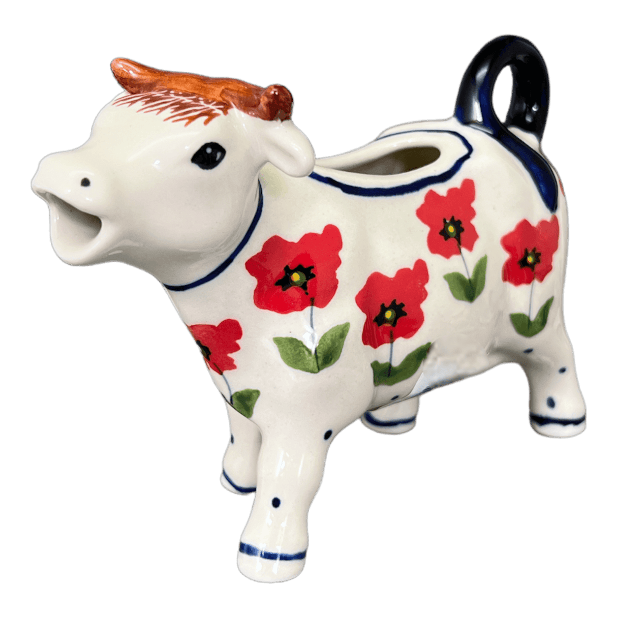 Creamer, Cow, 4 oz in "Poppy Garden" by Manufaktura | D081T-EJ01