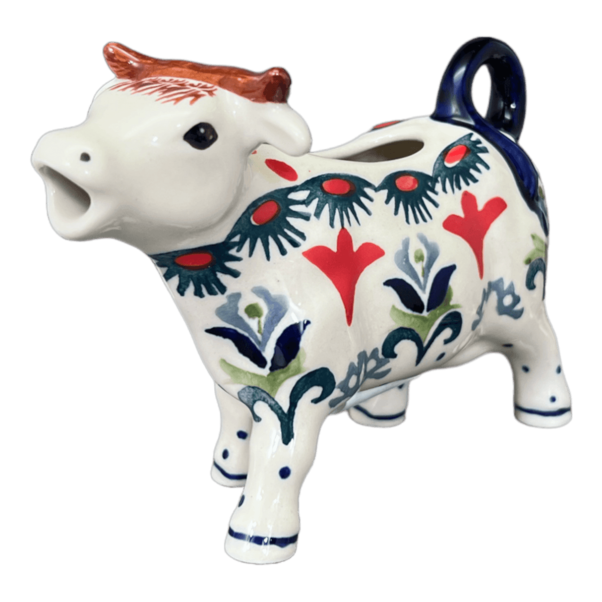 Creamer, Cow, 4 oz in "Scandinavian Scarlet" by Manufaktura | D081U-P295