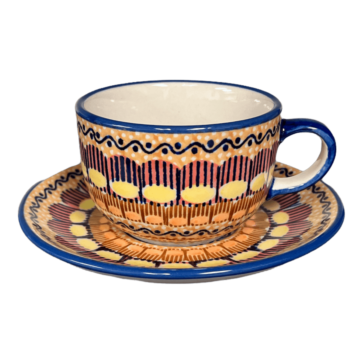 Cup & Saucer, 7 oz in "Desert Sunrise" by Manufaktura | F043U-KLJ