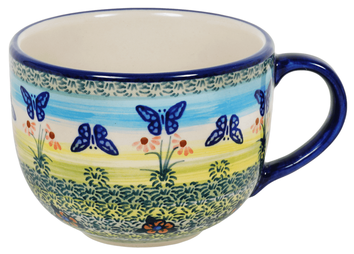 Cup, Latte, 18 oz in "Butterflies in Flight" by Manufaktura | F044S-WKM