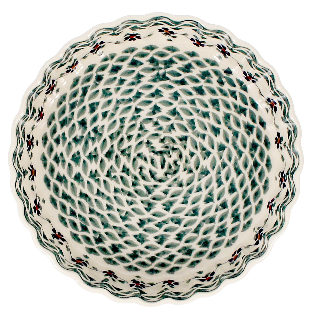 Quiche Dish, Round, 7.5" Small in "Woven Pansies" by Manufaktura | F055T-RV