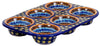 Polish Pottery Muffin Pan (Floral Formation) | F093S-WKK at PolishPotteryOutlet.com