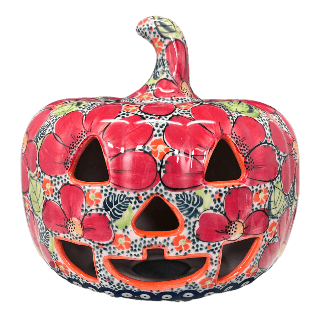 Luminary, Pumpkin, 8" in "Red Daisy" by Galia | GAD28D-AC