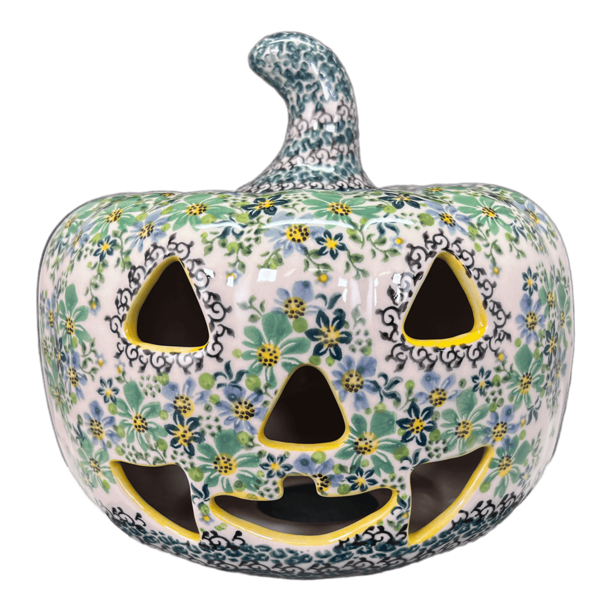 Luminary, Pumpkin, 8" in "Blue & Green Dream" by Galia | GAD28D-UHP2