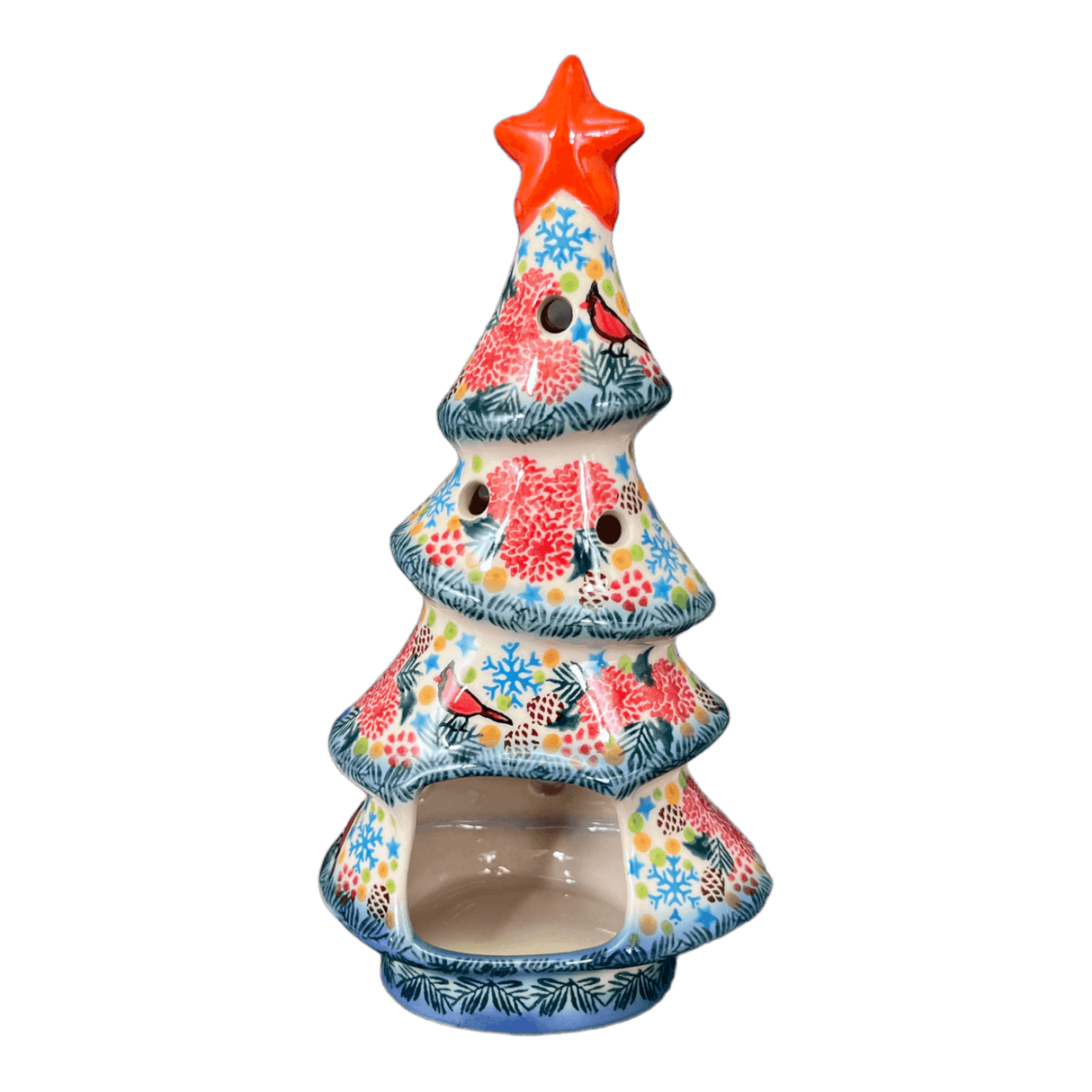 Luminary, Skinny Christmas Tree, 7.5" in "Winter Cardinal" by Galia | GCH04-AS2