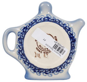 Polish Pottery Teapot Saucer (Dreamy Blue) | GPH08-PT Additional Image at PolishPotteryOutlet.com