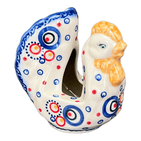 Polish Pottery Chicken Napkin Holder (Bubbles Galore) | GS02-PK1 Additional Image at PolishPotteryOutlet.com