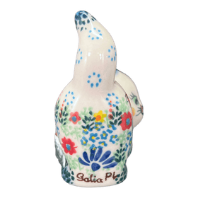 Polish Pottery Small Cat Figurine (Butterfly Spring) | GZW07-UD1 Additional Image at PolishPotteryOutlet.com