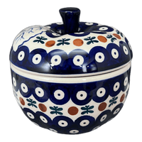 A picture of a Polish Pottery Apple Baker (Mosquito) | J058T-70 as shown at PolishPotteryOutlet.com/products/apple-baker-mosquito-j058t-70