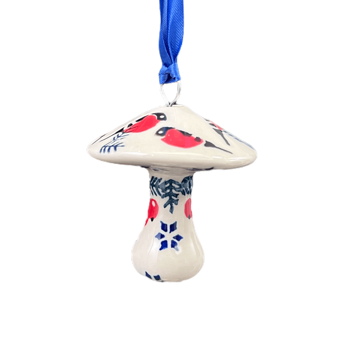 Ornament, Mushroom, 2.25" in "Red Bird" by Manufaktura | K029T-GILE