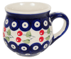 Polish Pottery Small Belly Mug (Cherry Dot) | K067T-70WI at PolishPotteryOutlet.com